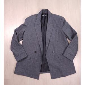 ZARA Gray Boyfriend Blazer Women’s S Classic Tailored Jacket Made in Morocco